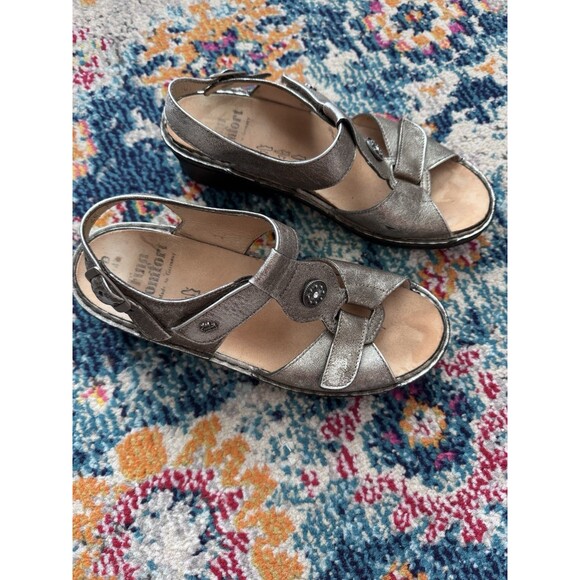 Finn Comfort Adana Backstrap Sandal Metallic Women’s‎ Size 6.5US / 4.5 UK - Picture 4 of 8